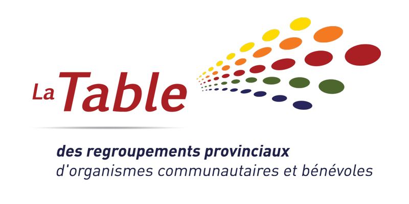 Logo de la TABLE DES REGROUPEMENTS PROVINCIAUX D'ORGANISMES COMMUNAUTAIRES ET BÉNÉVOLES